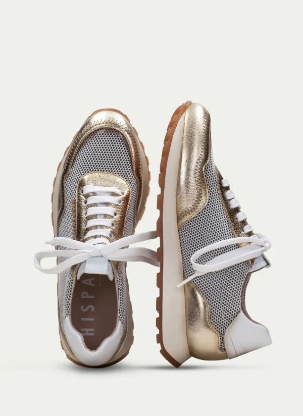 Deportivo loira blanco-oro