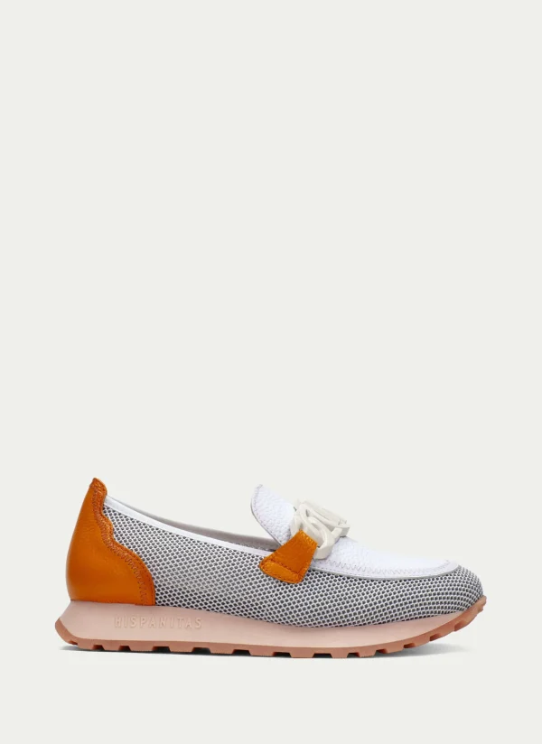 Mocasin Sport loira blanco-naranja