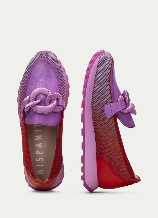 Mocasin Sport loira violet-rojo